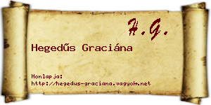 Hegedűs Graciána névjegykártya