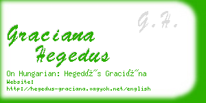 graciana hegedus business card